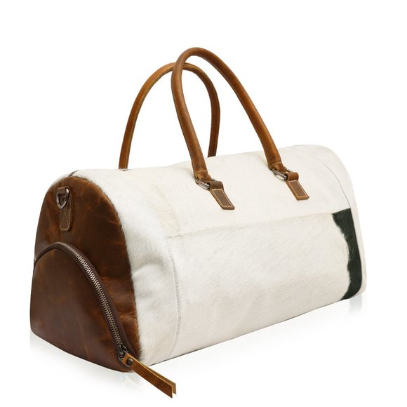 Leather Travel Bag Duffle Bag - Picture 8 of 13